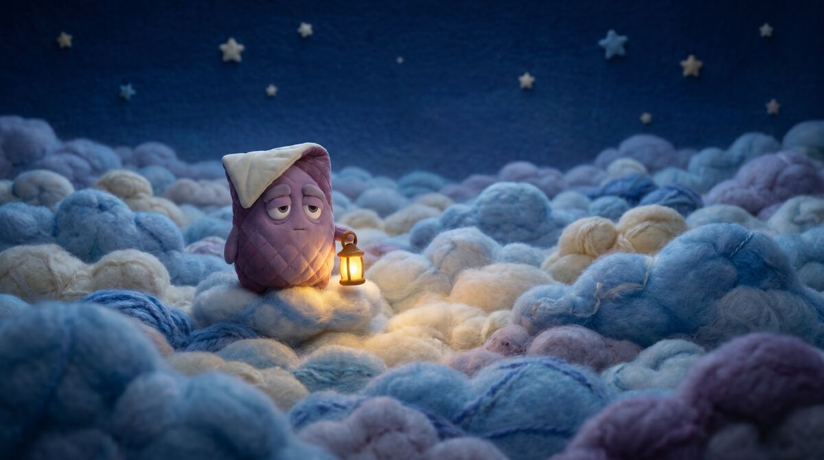 tuck in a felt cloud world