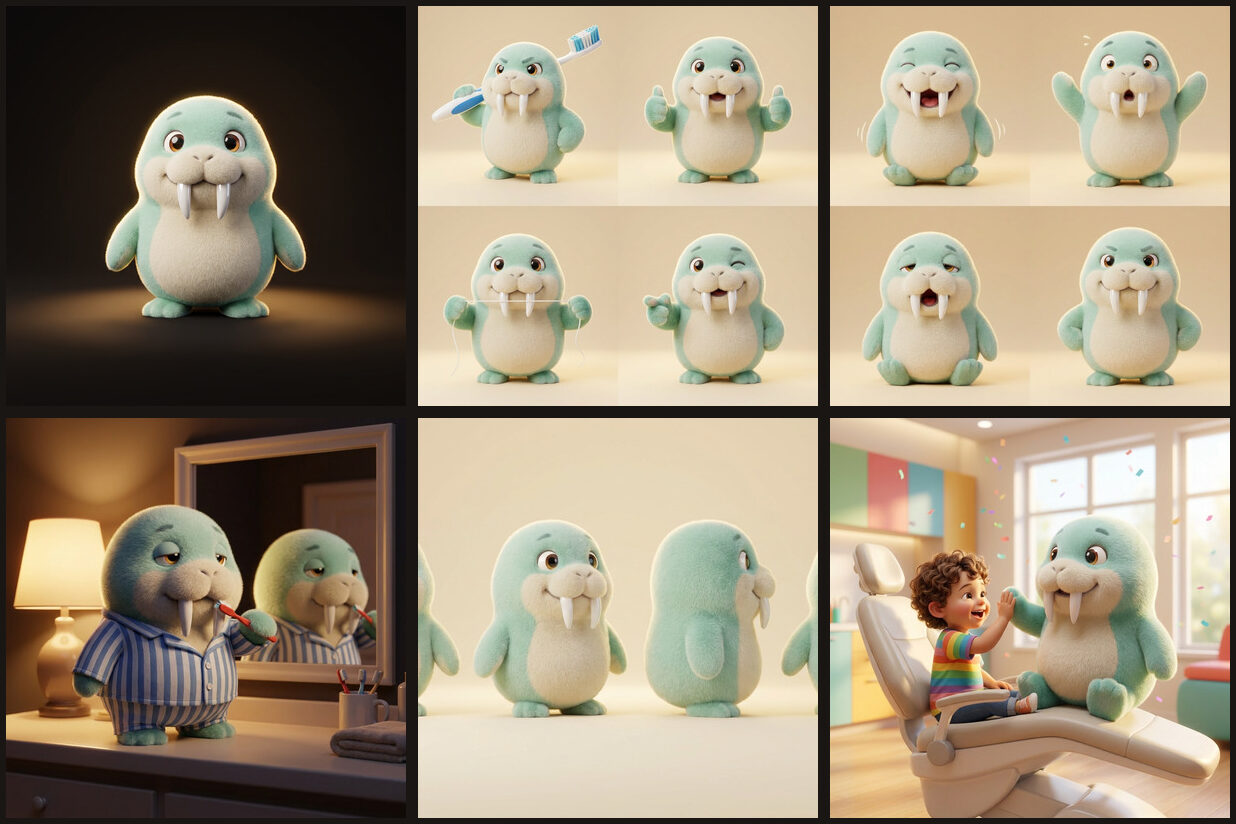 a contact sheet of pearl reference images