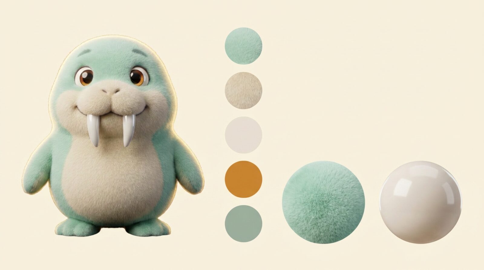 pearl color palette and material specification plate